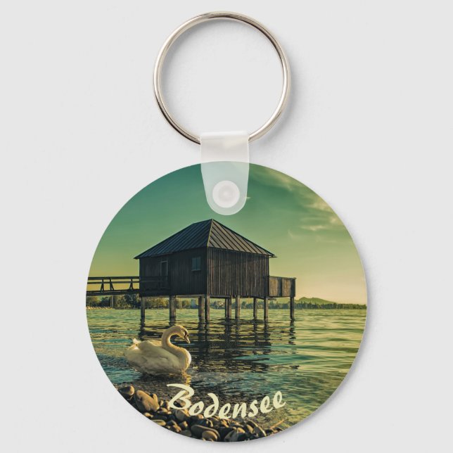 Bodensee Sunset Souvenir Schlüsselanhänger (Vorderseite)