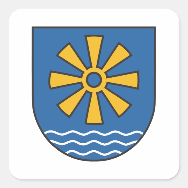 Bodenseekreis Wappen Quadratischer Aufkleber (Vorderseite)