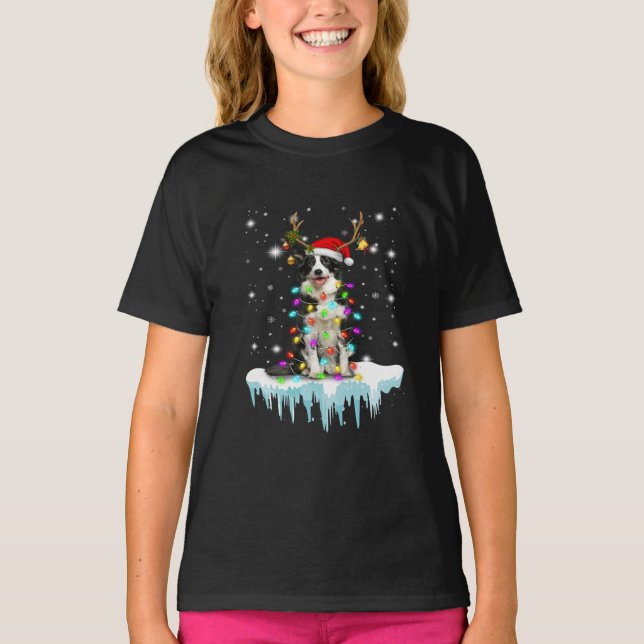 Boder Colline Rentier Weihnachtsgeschenk T-Shirt (Vorderseite)