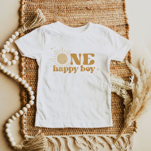 BODHI Boho Sun One Happy Boy 1. Geburtstag Baby T-shirt
