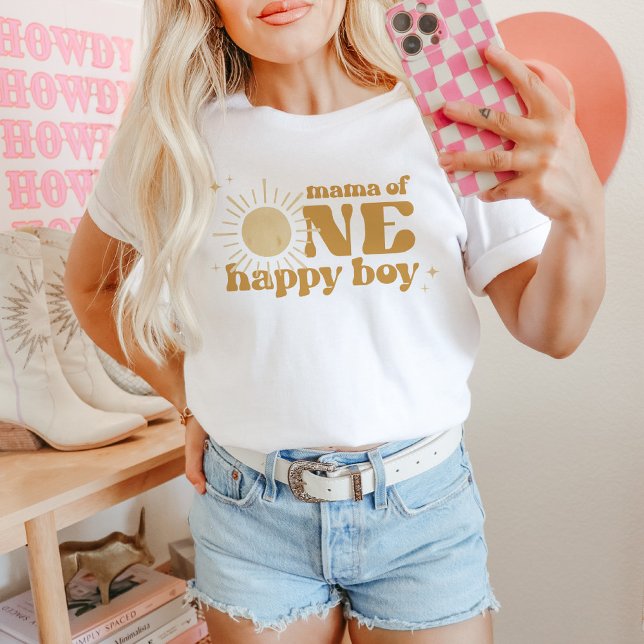 BODHI Boho Sun Retro Ein glücklicher Typ Mama T-Shirt (Von Creator hochgeladen)