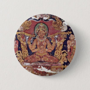 Bodhisattva Prajnaparamita "durch Indischer Maler Button