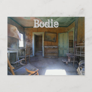 Bodie, California Ghost Town, Inside Zuhause Postkarte