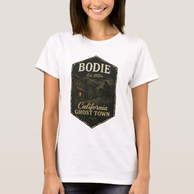 Bodie California Ghost Town Shadowy Bandit T-Shirt (Vorderseite)