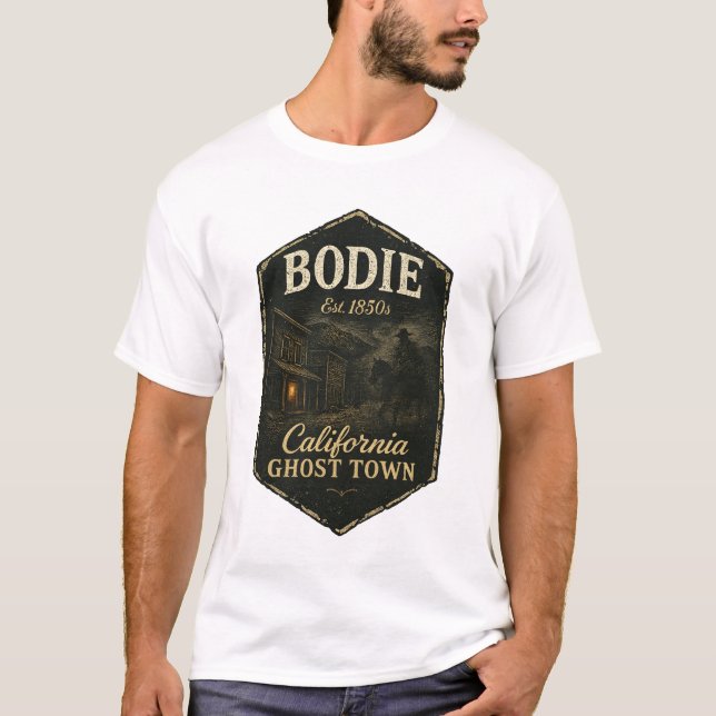 Bodie California Ghost Town Shadowy Bandit T-Shirt (Vorderseite)