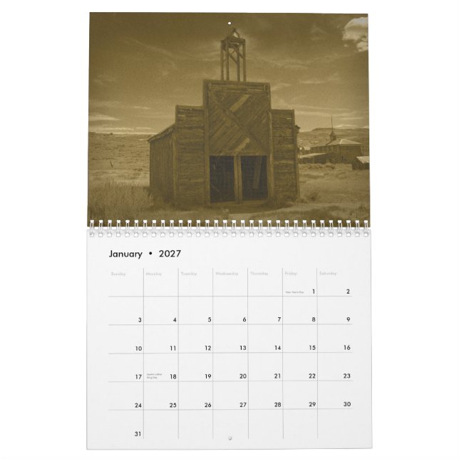Bodie-Geisterstadt 2015 Kalender (Jan 2027)
