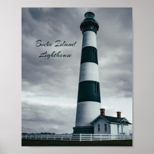 Bodie Island Leuchtturm schwarz-weiß Poster