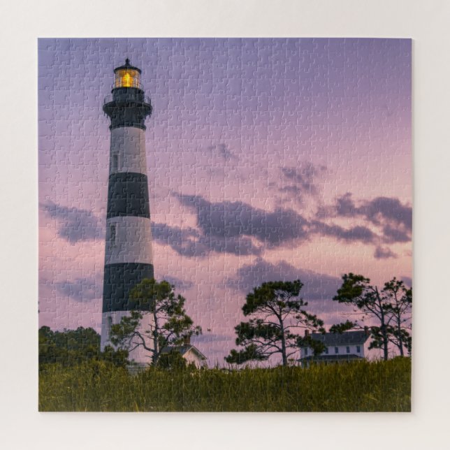 Bodie Island Lighthouse Außenbanks North Carolina Puzzle (Vertikal)