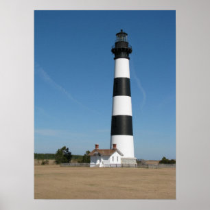 Bodie Island Lighthouse Äußere Banken NC Print Poster
