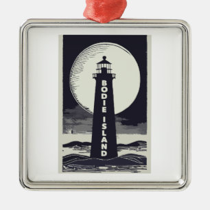 Bodie Island Lighthouse North Carolina Moon Ornament Aus Metall