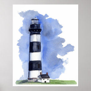 Bodie Island Lighthouse Painting Poster