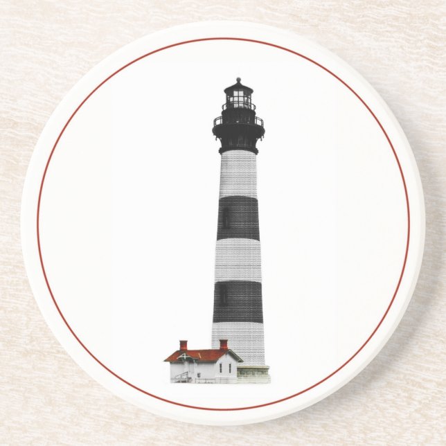 Bodie Island Lighthouse Sandstein Untersetzer (Vorne)