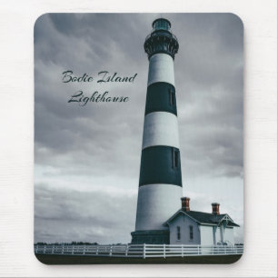 Bodie Island Lighthouse Schwarzweiß Mousepad