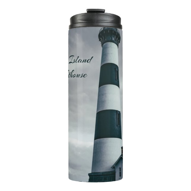 Bodie Island Lighthouse Schwarzweiß Thermosbecher (Vorderseite)