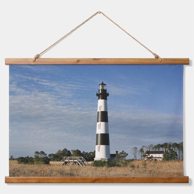 Bodie Island Lighthouse Wandteppich Mit Holzrahmen (Vorne)