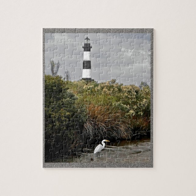 Bodie Island Lighthouse with Egret Puzzle (Vertikal)