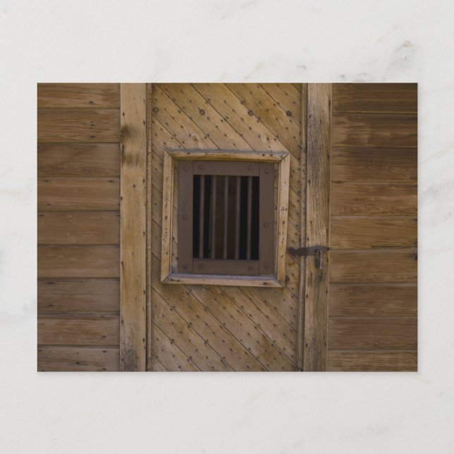 Bodie Jailhouse Door Postkarte (Vorderseite)