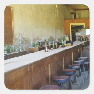 Bodie Staat Historic Park, California, USA 2 Quadratischer Aufkleber