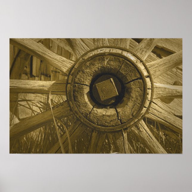 Bodie Wagon Wheel Sepia Poster 1 (Vorne)