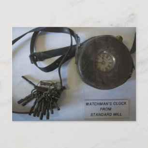 Bodie Watchmans Uhr und Schlüssel Postkarte