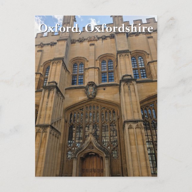 Bodleian Library Eingang, Oxford Postkarte (Vorderseite)