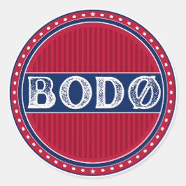 Bodø City Pride Emblem – Norwegian Identity Runder Aufkleber