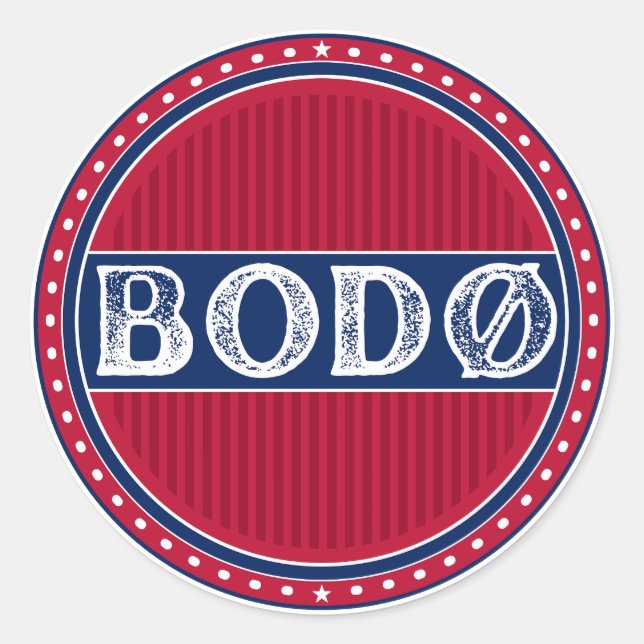Bodø City Pride Emblem – Norwegian Identity Runder Aufkleber (Vorderseite)