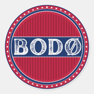 Bodø City Pride Emblem – Norwegische Identität Runder Aufkleber
