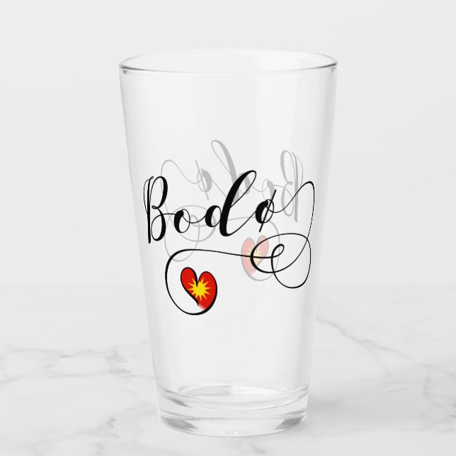 Bodø Flaggenherz, Norwegen, Bodö Glas (Vorderseite)