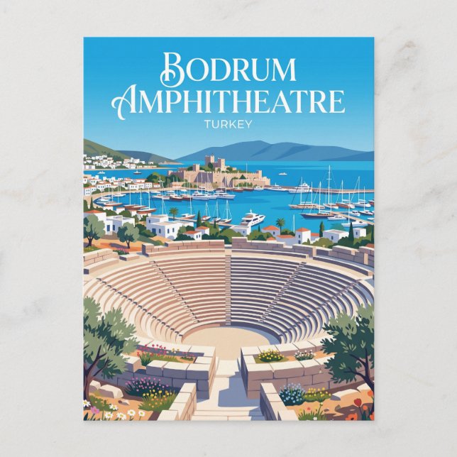 Bodrum Amphitheater Türkei Postkarte (Vorderseite)
