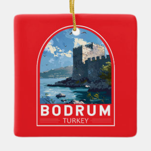 Bodrum Castle Turkey Vintage Art Keramikornament