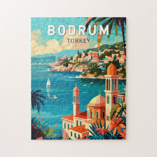 Bodrum Türkei Reise Kunst Vintage Puzzle