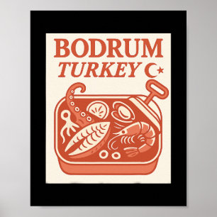 Bodrum Türkei Souvenir Türkisches Essen Und Reise Poster