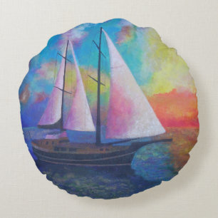 Bodrum Turquoise Coast Gulet Cruise Rundes Kissen