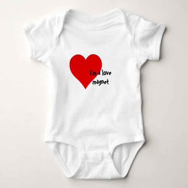 Body 0-24m Ich bin ein Liebe-Magnet Baby Strampler (Vorderseite)
