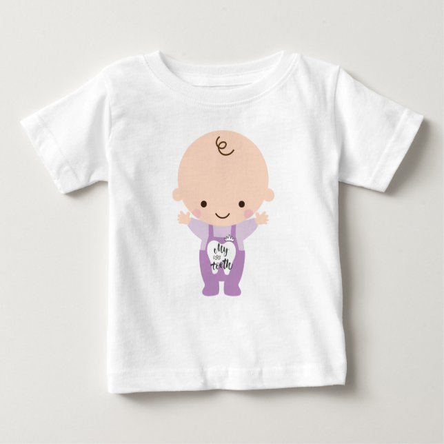 Body Anzug First Zahn Baby T - Shirt (Vorderseite)