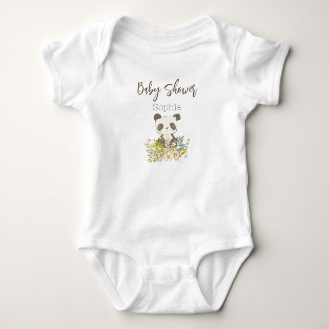 Body Baby Shower Panda Strampler (Vorderseite)