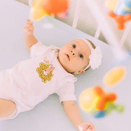 Body bébé So Cute lapin mignon et fleurs jaune Baby Strampler