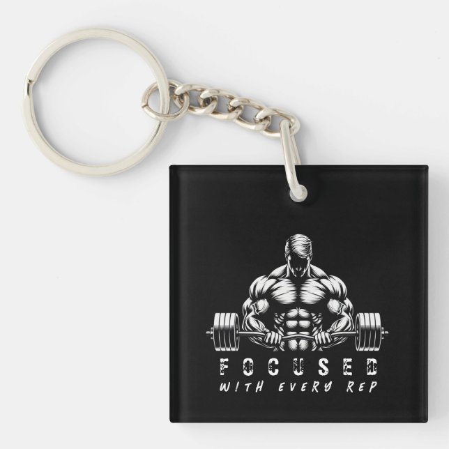 Body Builder-Fitness Schlüsselanhänger (Vorderseite)