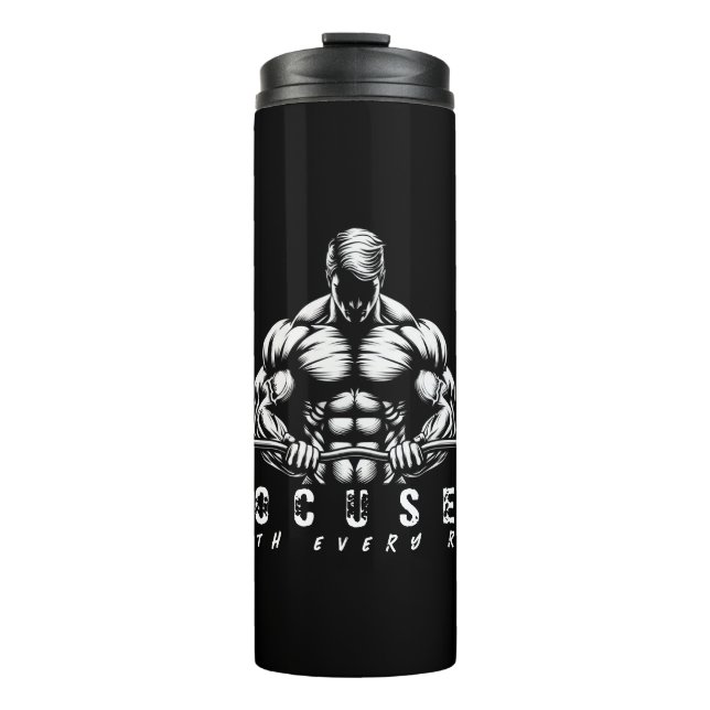 Body Builder-Fitness Thermosbecher (Vorderseite)