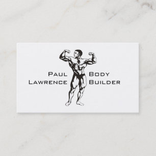 Body Builder Personal Trainer Fitness Visitenkarte