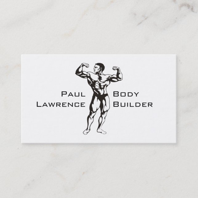 Body Builder Personal Trainer Fitness Visitenkarte (Vorderseite)