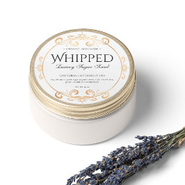 Body Butter Scrub Luxuriöse Shiny Gold Foil Wirbel Runder Aufkleber