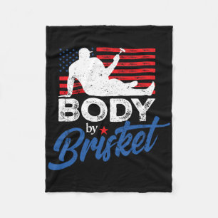 Body by Brisket Grillen Funny Bod Fleecedecke