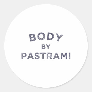 Body by Pastrami Jüdisch Deli Grillen Party Briske Runder Aufkleber