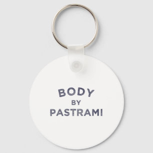 Body by Pastrami Jüdisch Deli Grillen Party Briske Schlüsselanhänger
