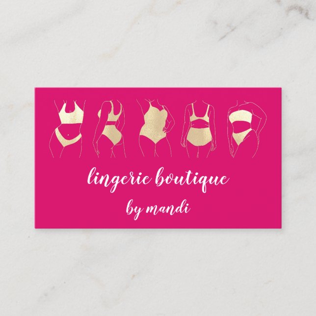 Body Care Logo QR Code Bikini Underground Shop Pin Visitenkarte (Vorderseite)