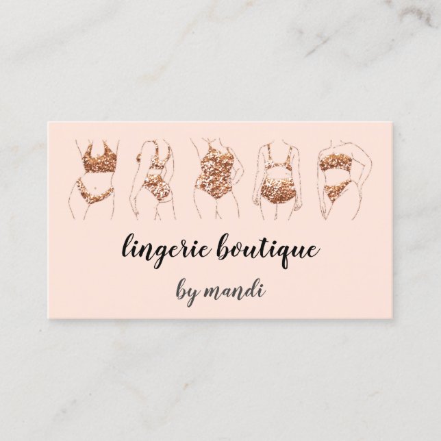 Body Care Logo QR Code Bikini Underground Shop Visitenkarte (Vorderseite)