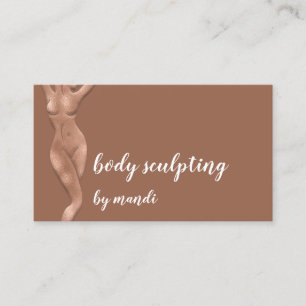 Body Care Sclupting Massage Logo Rose Gold QR Visitenkarte