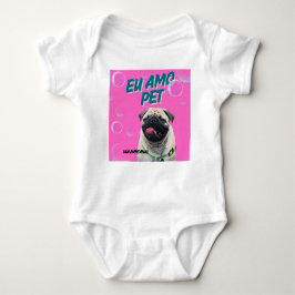 Body em Jersey para Bebês Via Pantanal pet  Baby Strampler